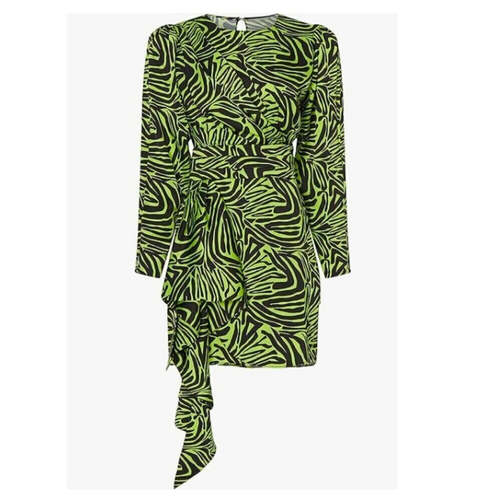 RTR Design Collective Ronny Kobo Santana Dress, Neon Animal, Size 6